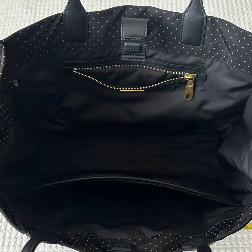 Tory Burch Black Polka Dot Tote - Picture 2 of 6